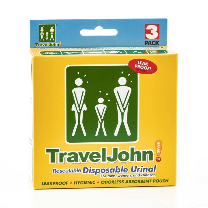 Travel John Disposable Urinal for wholesale by Mozzigear