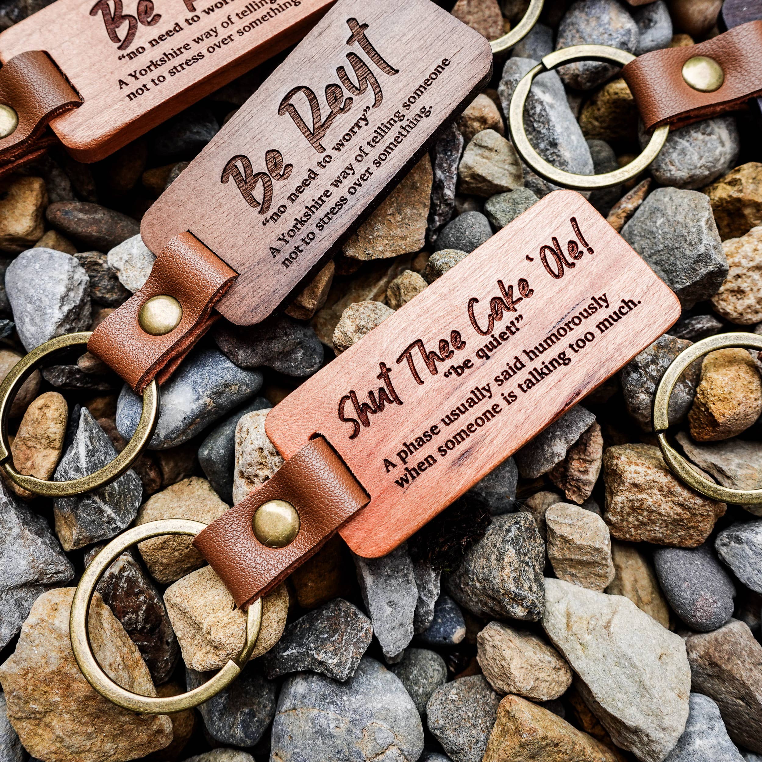 EllieBeanPrints - Wholesale Keychain - Unisex -  Yorkshire Quotes Wooden Keyring With Definitions 1