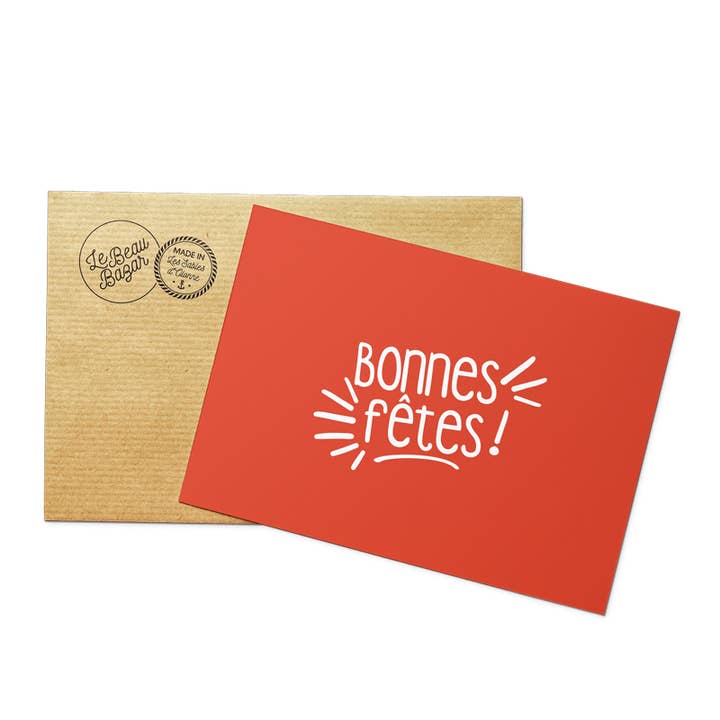 Ansichtkaart Prettige Feestdagen! voor wholesale door Le Beau Bazar
