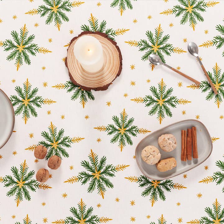 GAMUSI - Wholesale Tablecloth - Christmas tablecloth stain-resistant soft cotton waterproof PINSEL3