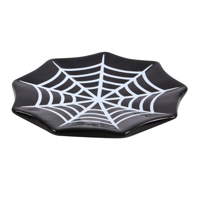 Something Different Wholesale - Wholesale Jewelry Dish - Gothic Spiderweb Halloween Trinket Dish1