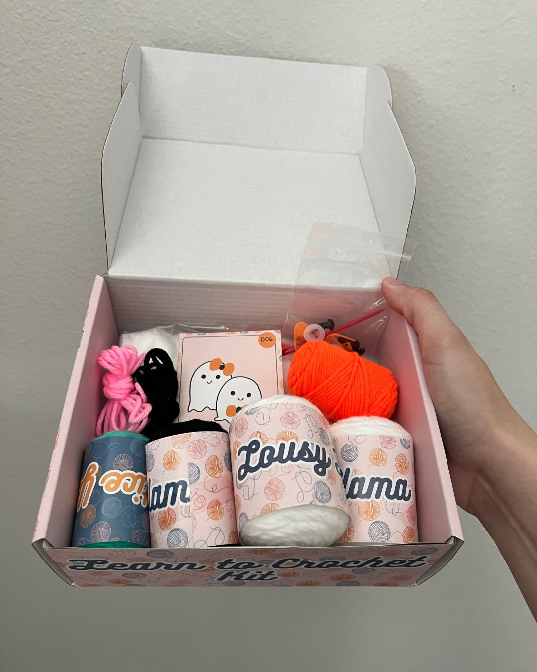 Lousy Llama Creations – wholesale Knitting/Crochet Supplies – Variety Set of Learn How to Crochet Kits12