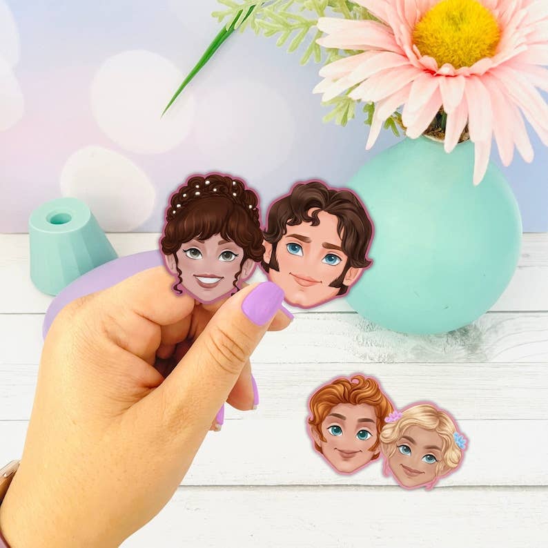 Vivi at Home Studio - Wholesale Sticker - Lizzy and Darcy, Jane Austen Couple,0