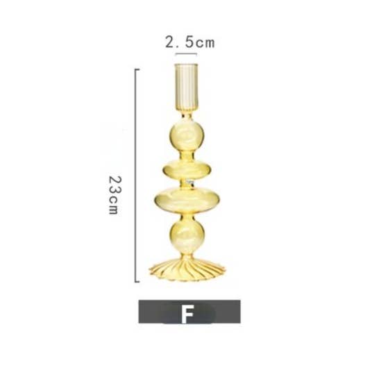 IVORE.GROUP (We cover All Import duty) - Wholesale Candle Holder - Vintage Style Glass Candlestick Holder5