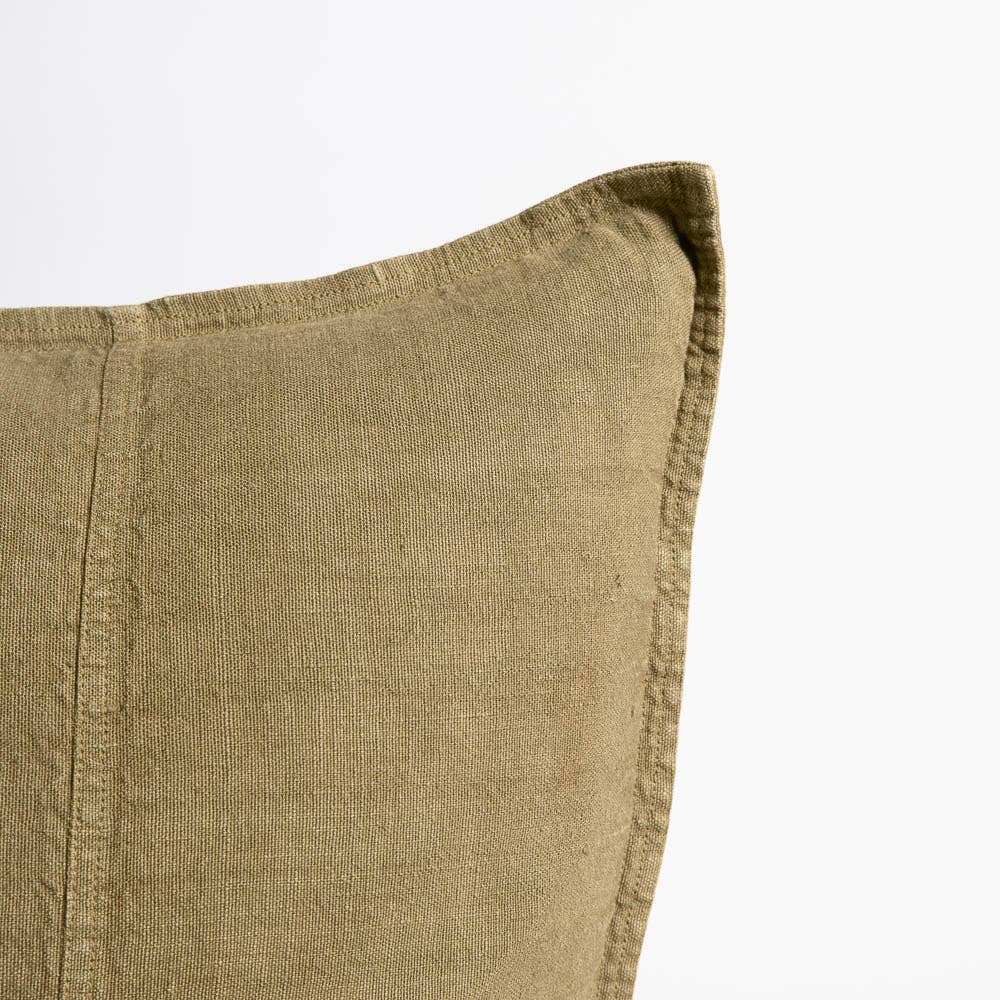 Luca Linen Cushion Cover - Olive for wholesale on Faire1