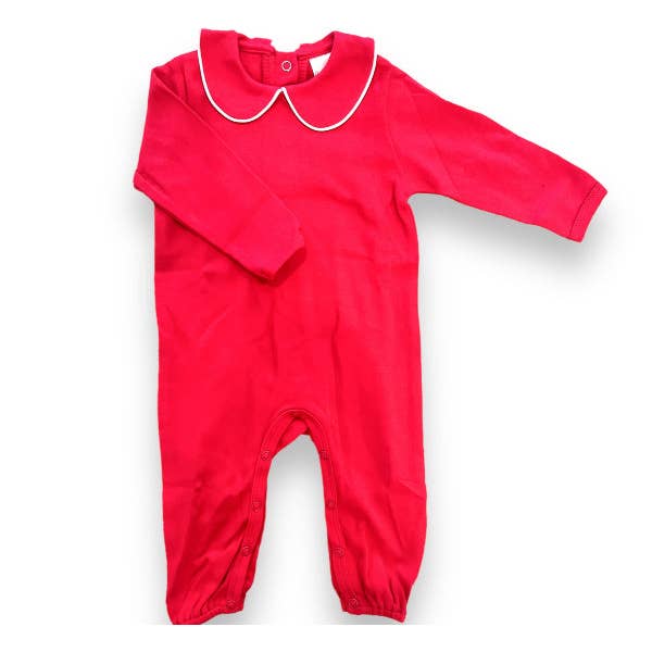 Southern Proper Blanks - Wholesale Jumpsuit - Baby - Romper - Piping Collared LS