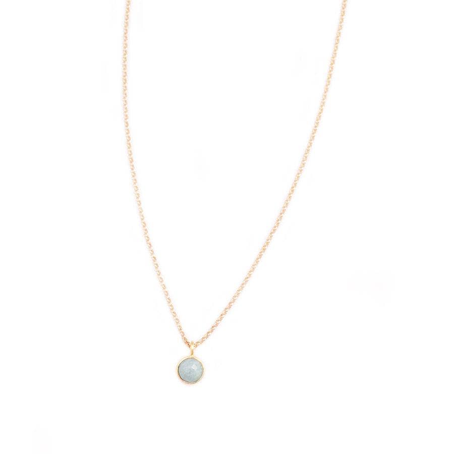 gold & gray - Wholesale Pendant/Charm Necklace - Aquamarine Bezel Pendant Necklace1