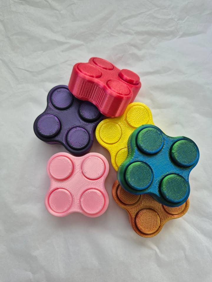 3dFidgets Clicky 4 Button Fidget Sensory Stimming Toy adult for wholesale by 3dFidgets