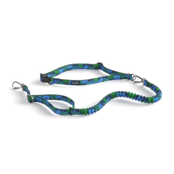 Stunt Runner™ Hands-Free Leash - Marbles Blue Green for wholesale by Stunt Puppy