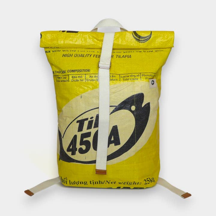 Bæredygtig rygsæk i gul for engroshandel hos REFISHED fair fashion