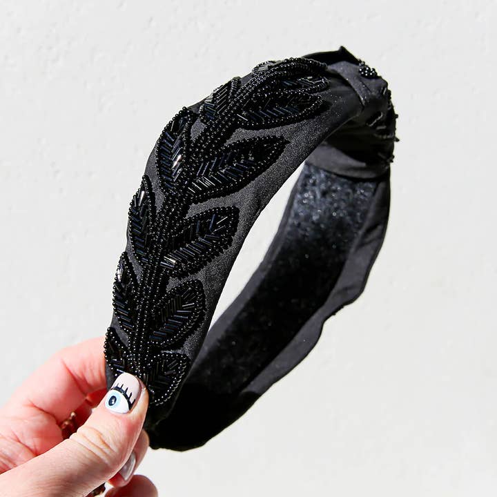 Black Leaf Headband for wholesale by Kingston Jewellery