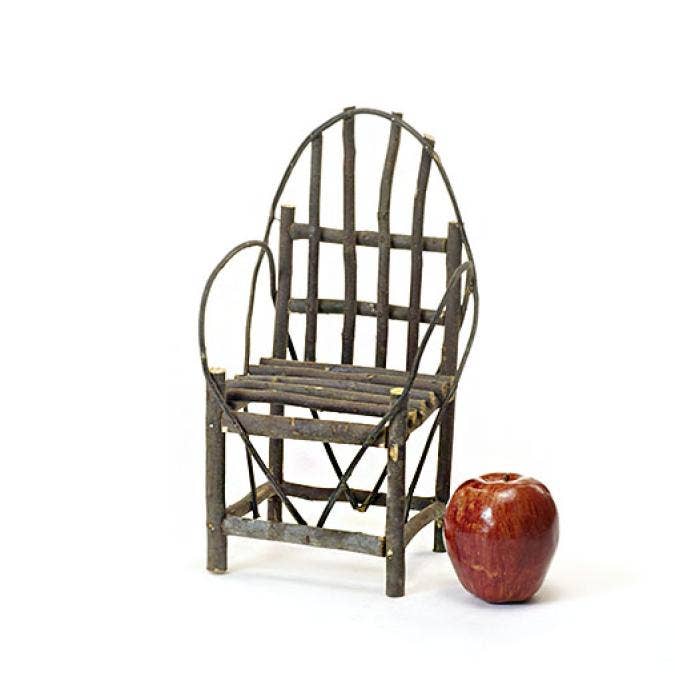 Buhi Imports - Vente Bibelots/décorations d'extérieur - Chaise décorative en rondins de jardin féerique