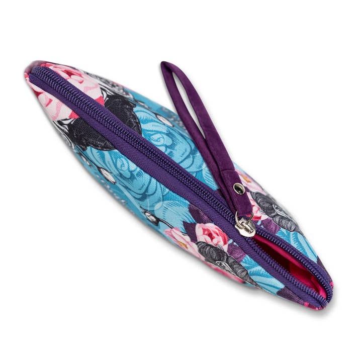 Zapps Clothing - Wholesale Makeup/Cosmetic Bag - Skullistic BB Flower Skull Makeup Bag