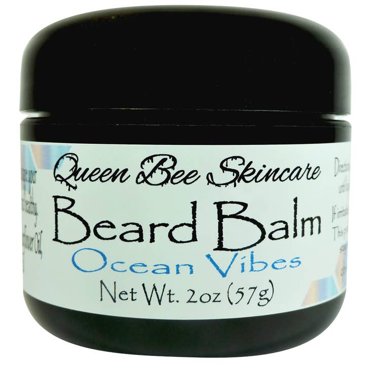 Ocean Vibes Beard Balm 2oz for wholesale by Queen Bee Skincare, LLC