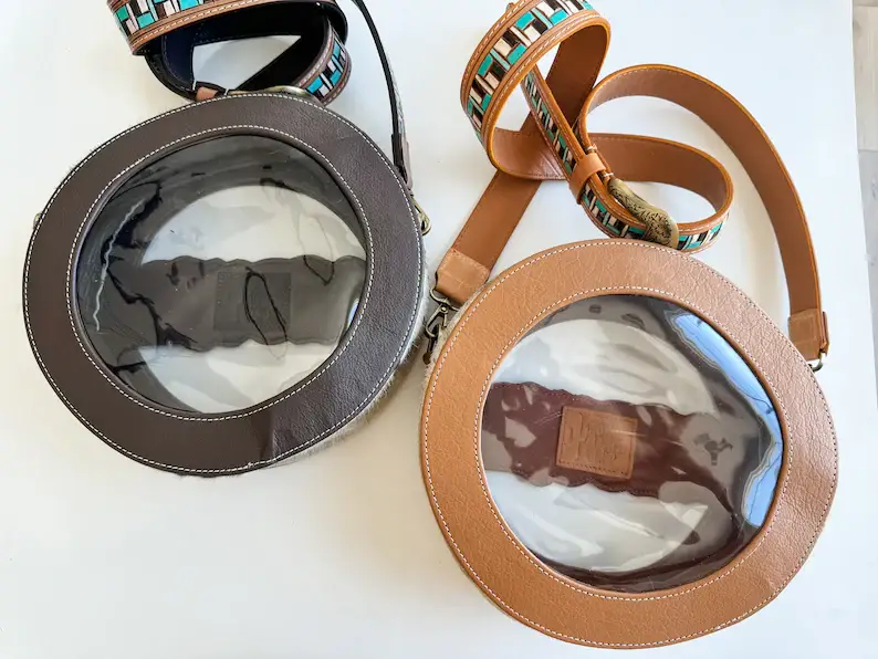 Boho Ranch Shop - Wholesale Crossbody Bag - Women's - JANIE CLEAR ROUND crossbody | hand tooled western festival3