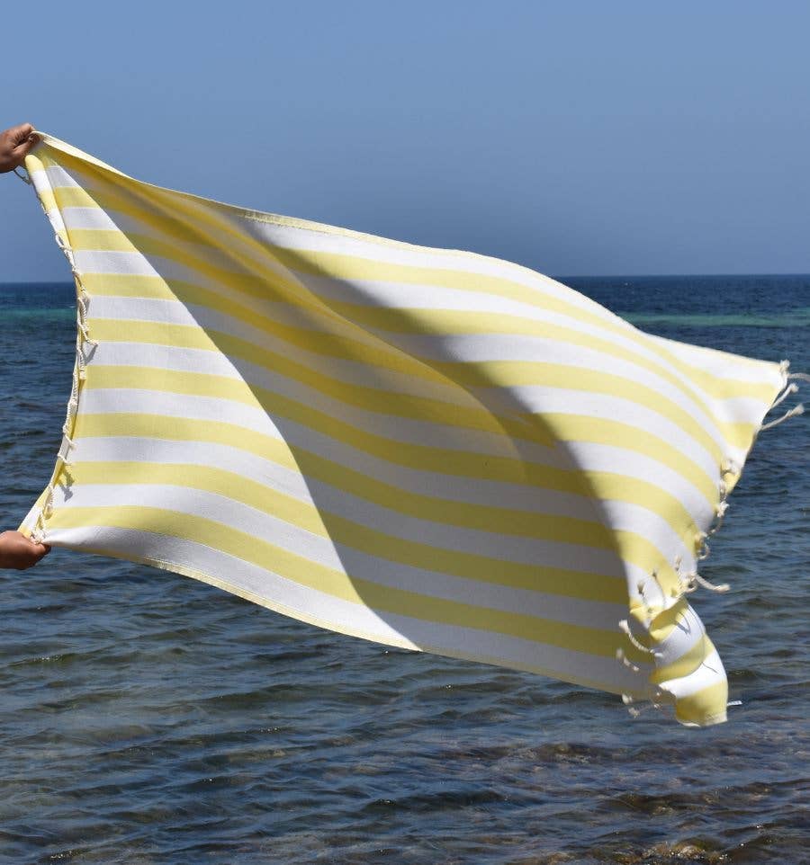 Fouta Tunisia - Vendita all'ingrosso Telo mare - Fouta Alaska con righe verticali eleganti11