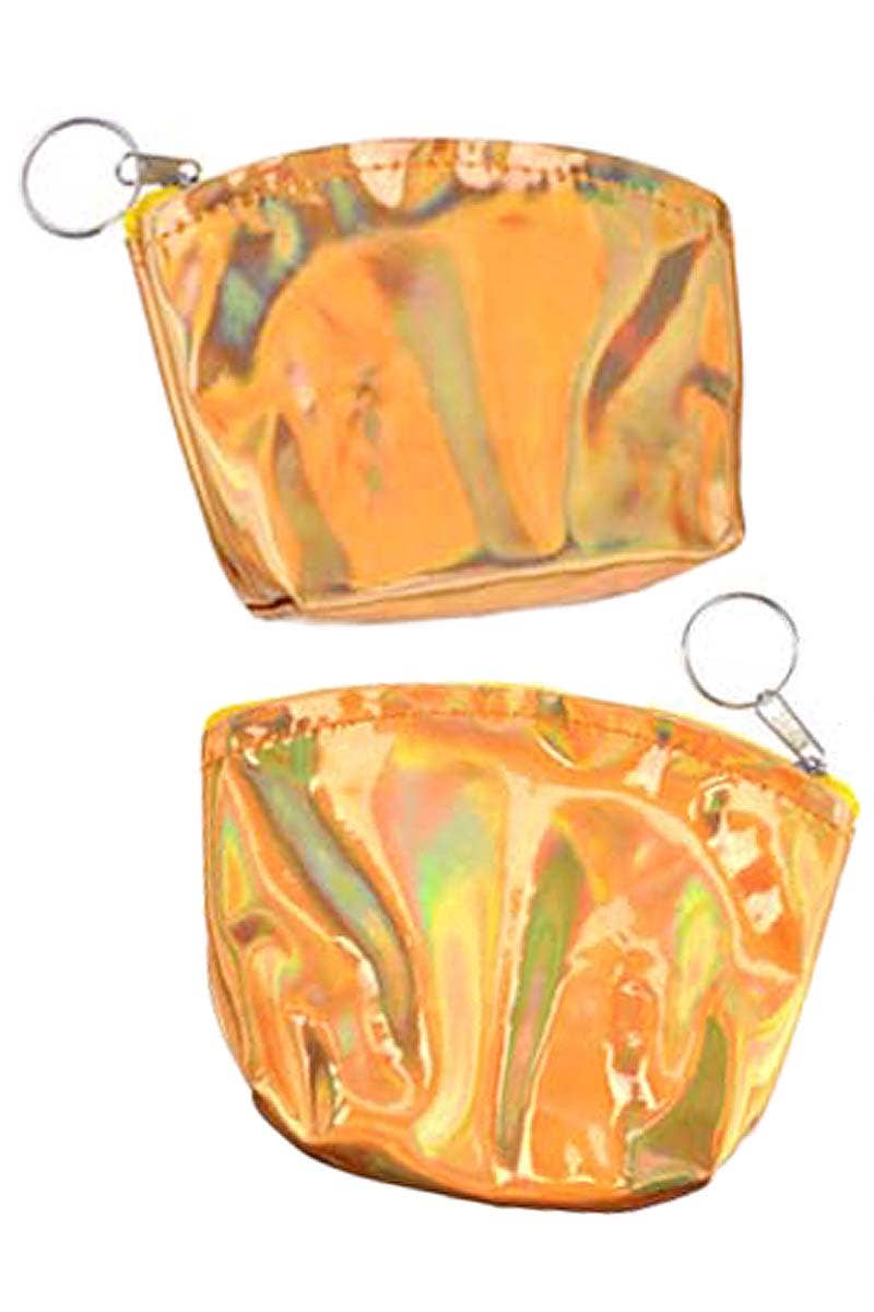 Cap Zone - Wholesale Coin Purse - Women's - Holographic Single Zip Pouch Coin Purse Bag1
