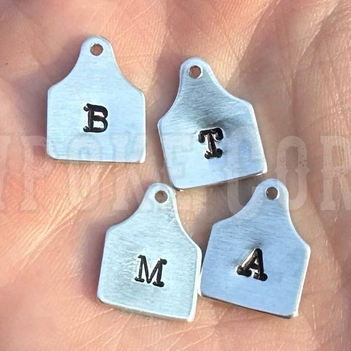 Add-On Custom Initial Cattle Tag for wholesale by Cowpoke Corral