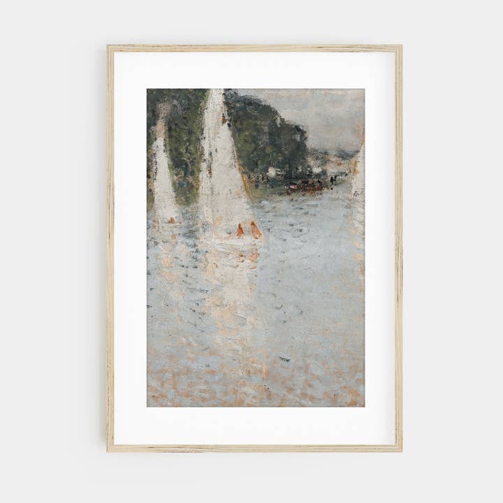 Hyggely - Wholesale Art Print - Vintage Landscape Print | Coastal Nautical Sailboat Art L201