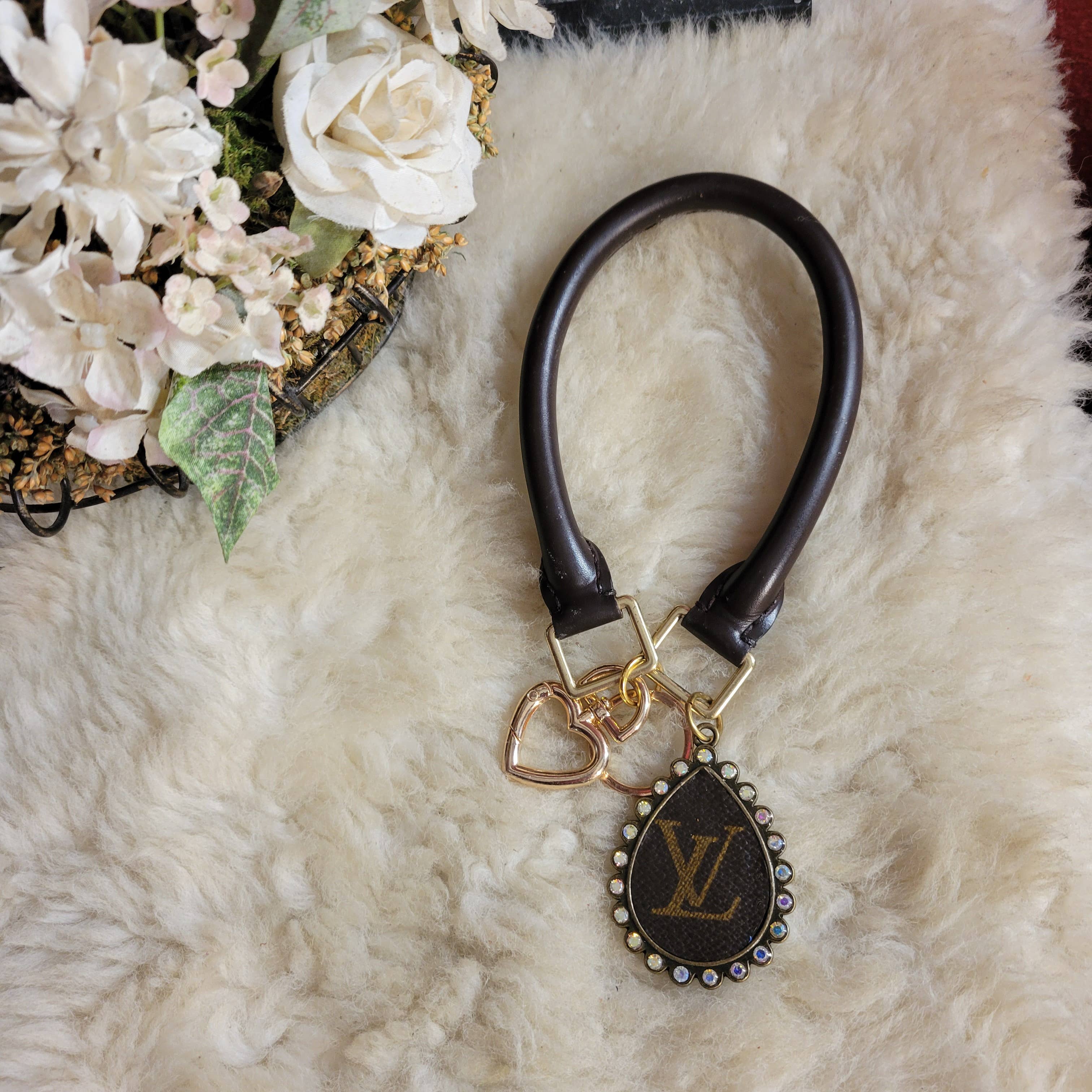 Upcycled Always & Forever accessories - Wholesale Keychain - Women's - Upcycled LV handle wristlet / keychain4