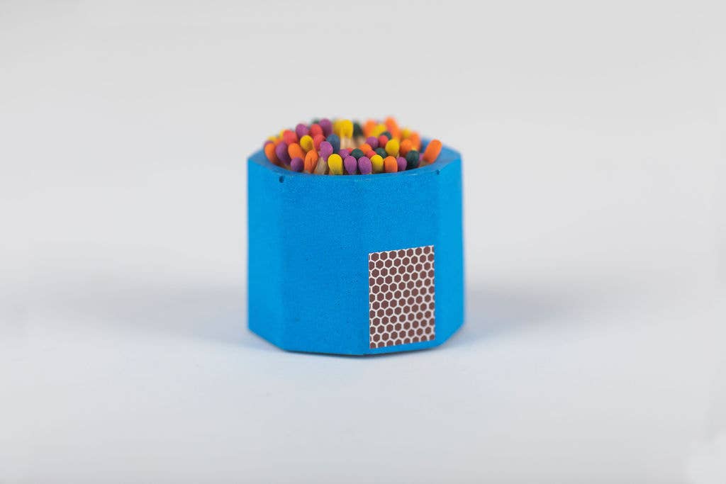 Tenn Prairie – wholesale Tändstickshållare – Betonghållare för tändstickor – med 2-tums regnbågsfärgade säkerhetständstickor4