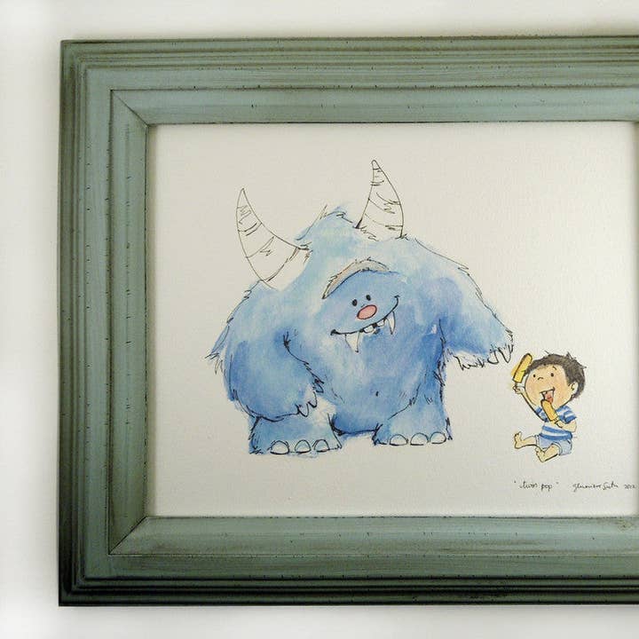 Twin Pop Art Print for wholesale by Le Petit Elefant