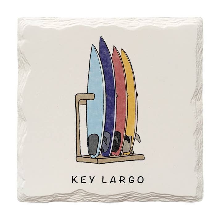 Customizable Surf Boards | Hand-Drawn | Drink Coaster for wholesale by The Doodle Brand