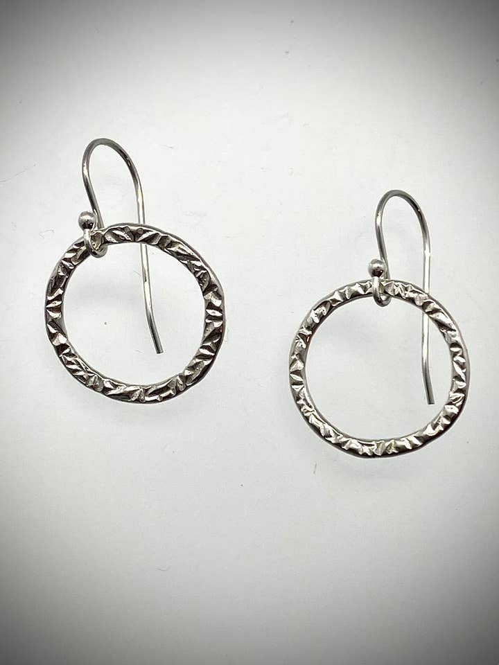 Sterling Medium Circle Earrings for wholesale by Morgan McGeehan Designs