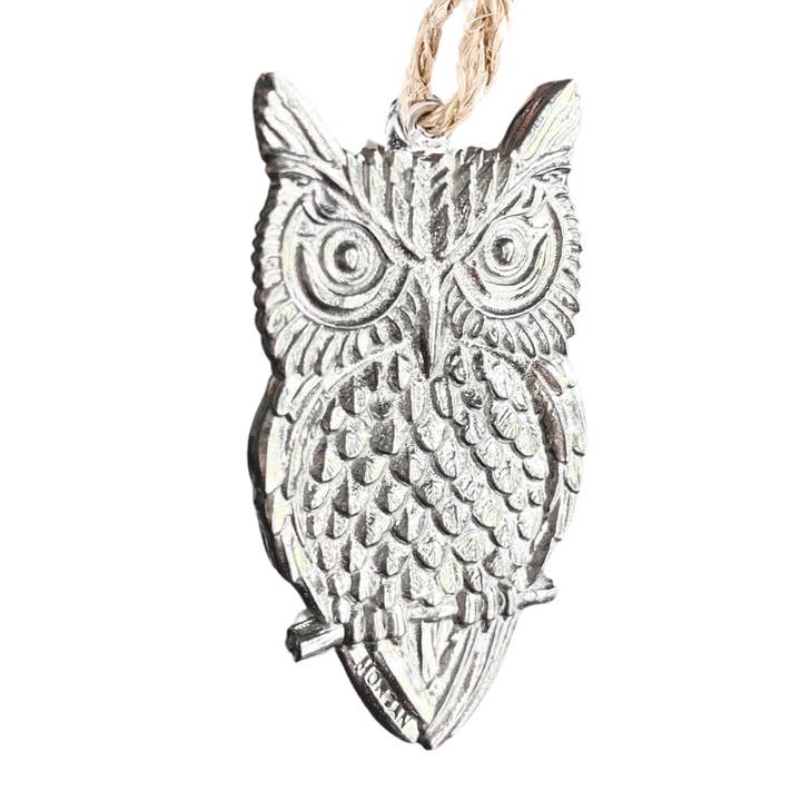Handmade Owl Gifts - Bird Christmas Ornaments for wholesale by House of Morgan Pewter