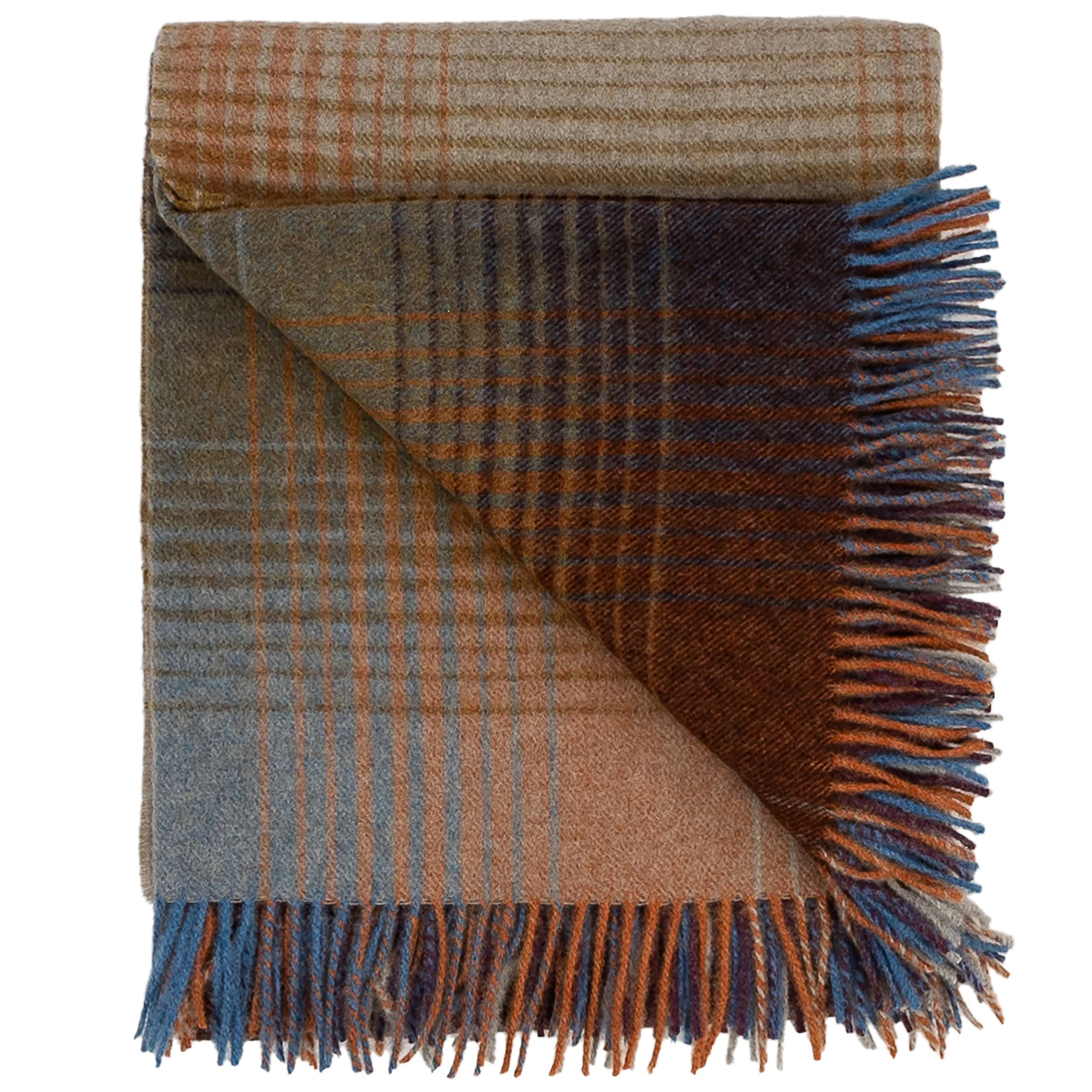 Prince of Scots - Wholesale Throw Blanket - Highland Tweeds Shetland Lambswool Ombre Throw (Burgundy) 4