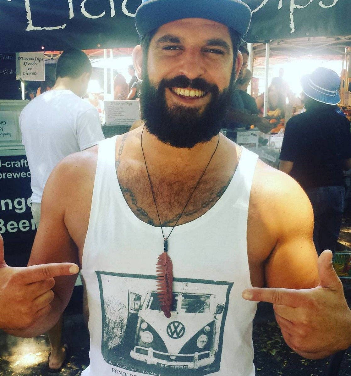 Feather Tribe - Wholesale Beard Brush/Comb - Beard Comb Necklace with Mustache Detailer3