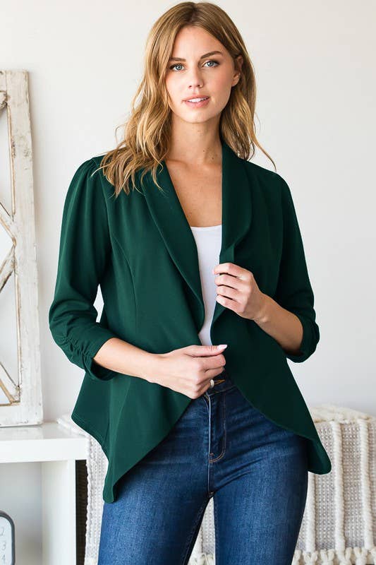 HEIMISH - Wholesale Blazer - Women's - EJ6743-10 SOLID OPEN BLAZERS15