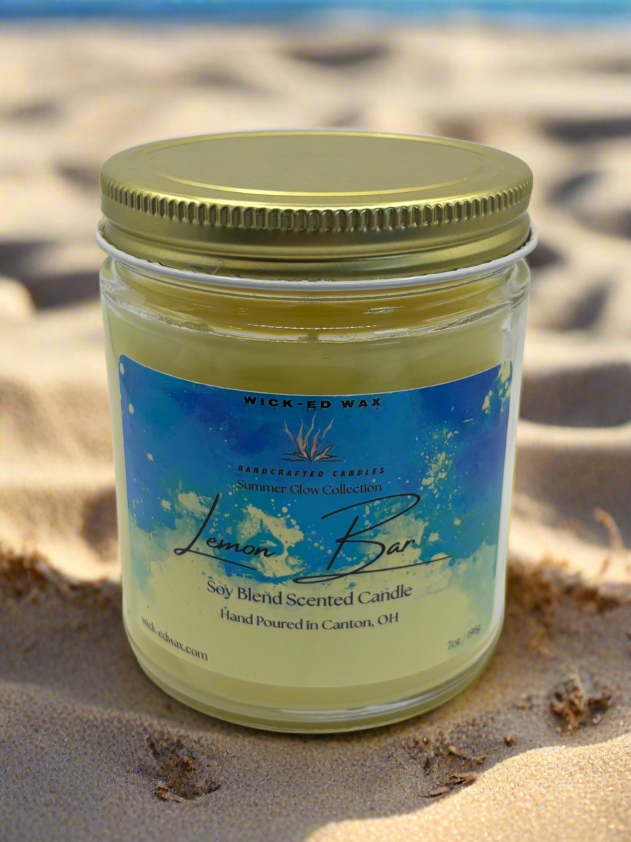 Wick-ed Wax Candles – Engroshandel Glaslys – Citronsnitte - Sommerduftende Soyablandingslys3