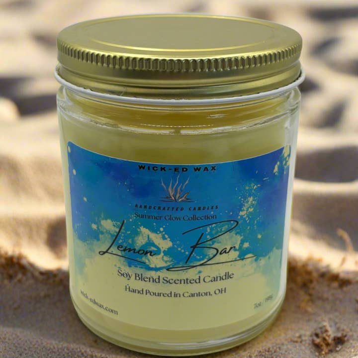 Wick-ed Wax Candles - Wholesale Jar/filled candle - Lemon Bar - Summer Scented Soy Blend Candle3