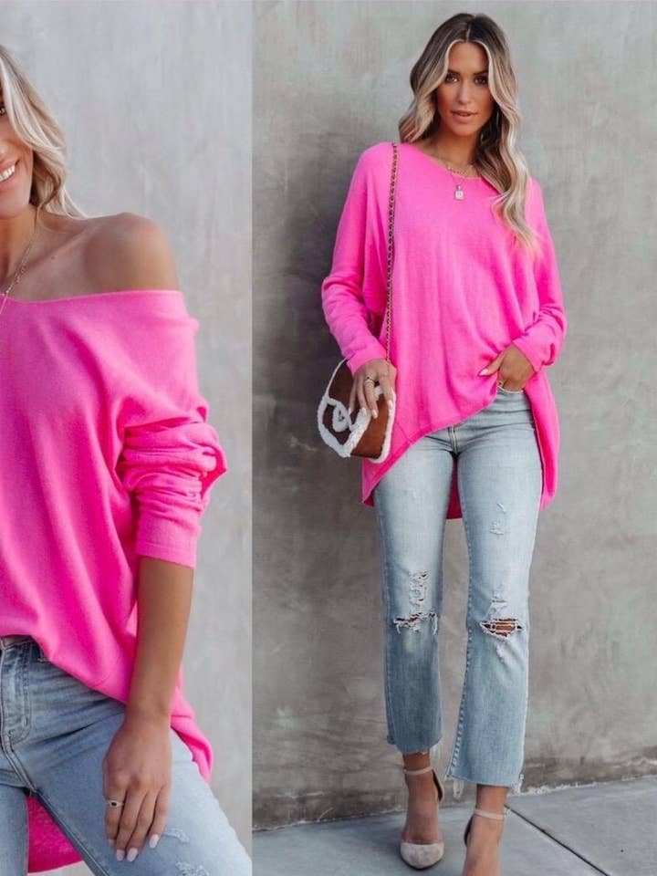 Off shoulder sweater for wholesale by Ashley’s Clothing Design Inc.