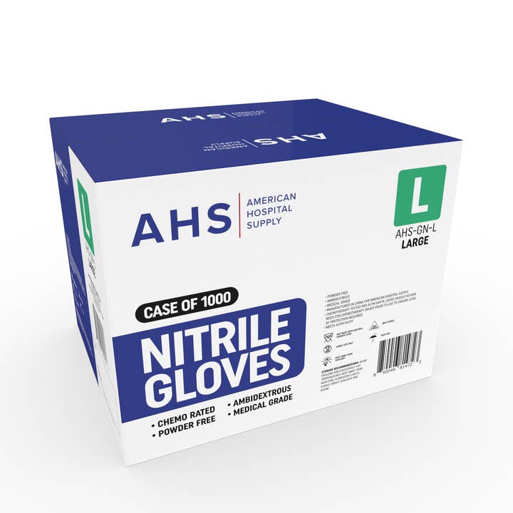 American Hospital Supply - Wholesale Cleaning Gloves - AHS Disposable Nitrile Exam Gloves, 3.5 MM, Chemo-Rated5