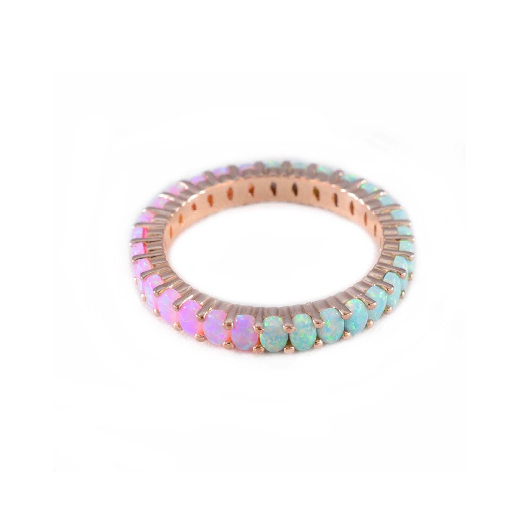 La Kaiser - Wholesale Multi-Stone Ring - Opal Ombre Dual Band