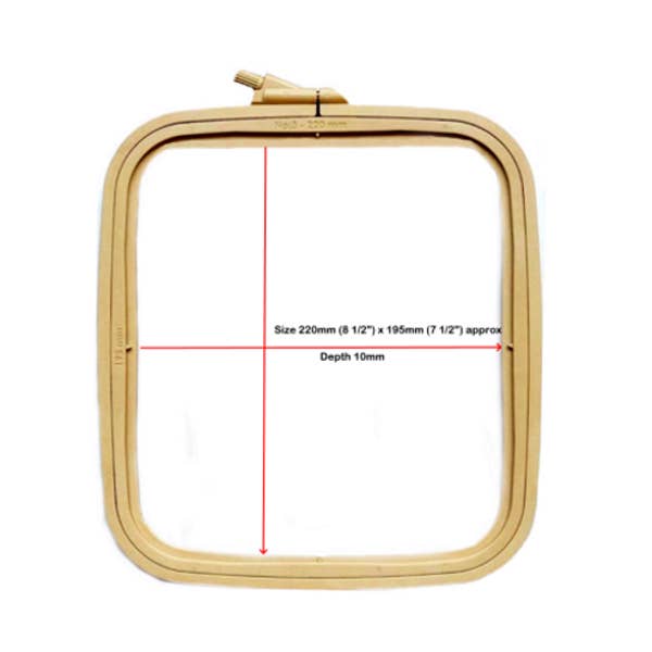 Nurge - Wholesale Embroidery/Cross Stitch Supplies - Nurge Square Plastic Hoops 195 x 220mm (8" x 9")