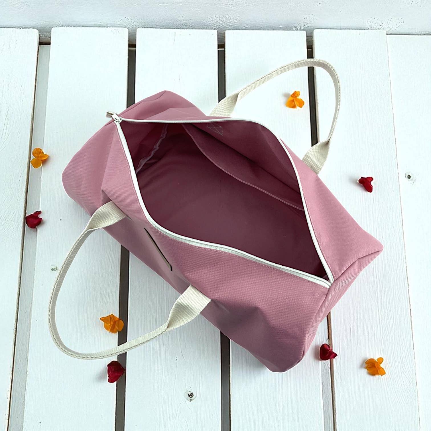 Emmanuel Création - Wholesale Weekender Bag - Women's - Duffle bag, "Brooklyn" powder pink1