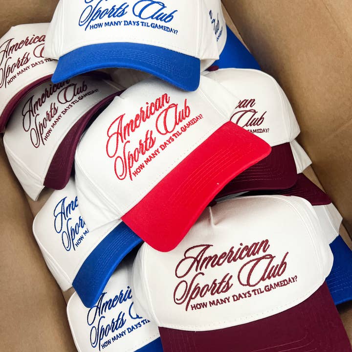 KENZKUSTOMZ - Vente Casquette de camionneur – femme - Casquette de camionneur vintage American Sports Club10