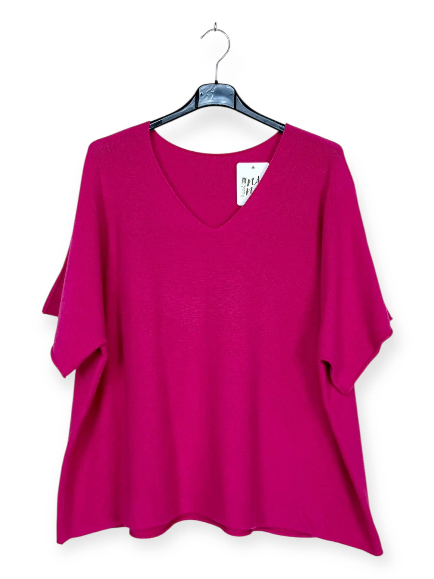 Lucky Nana - Wholesale Poncho - Women's - AH L2202 - Plus Size V-Neck Poncho Sweater21