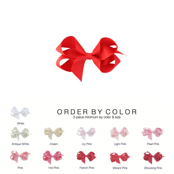 Toddler (3 in.) Classic Grosgrain Bow by Color for wholesale by Bows Arts