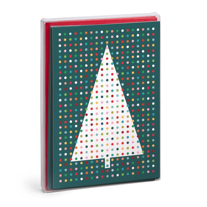 Mid-Century Christmas Tree - 8 Boxed Holiday Greeting Cards for wholesale by Design With Heart