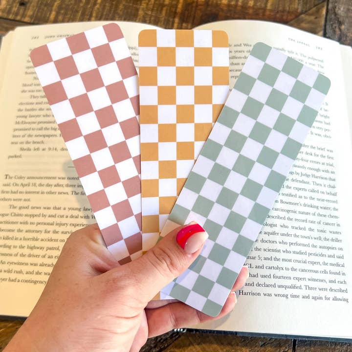Little Turkey Shoppe - Wholesale Bookmark - Boho Checkered Bookmarks5