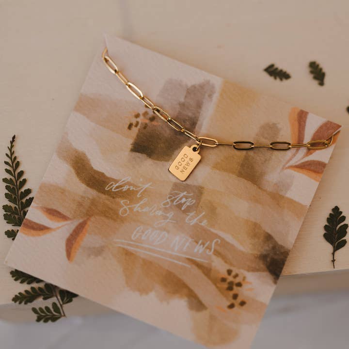 Dear Heart - Vente Colliers à pendentif - Collier Good News Mini Tag | Christian Jewelry