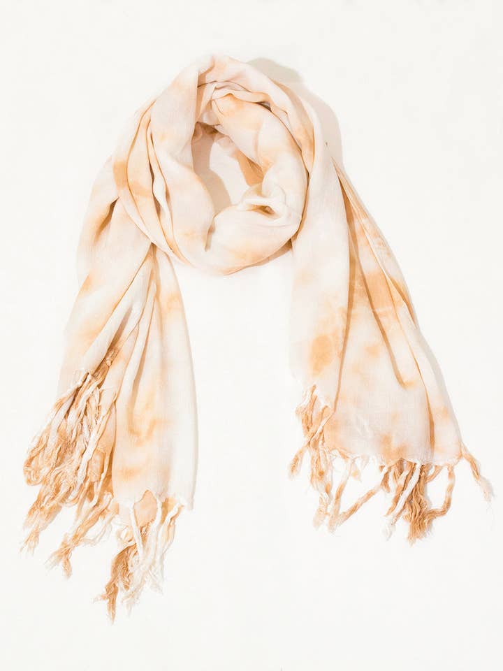Tropez Fringe Scarf - Caramel for wholesale by Sivalya