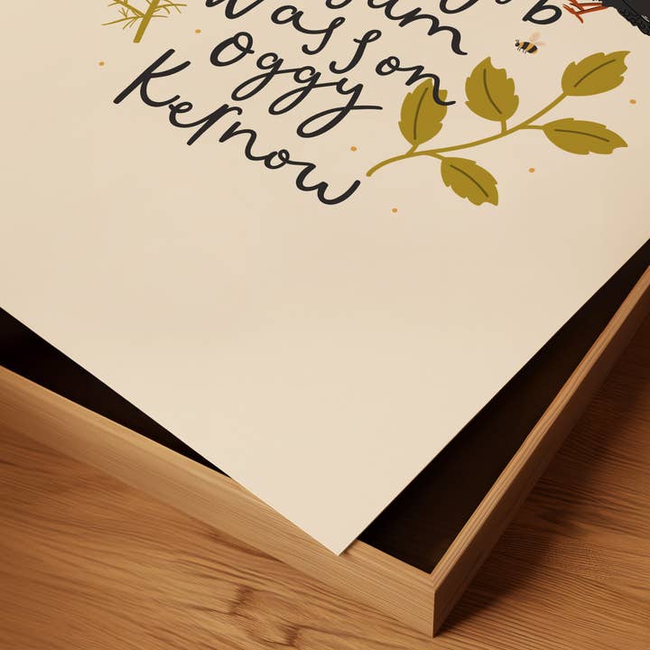 Abbie Imagine – wholesale Art print – Cornish Words Print | Illustrated Cornwall Print1