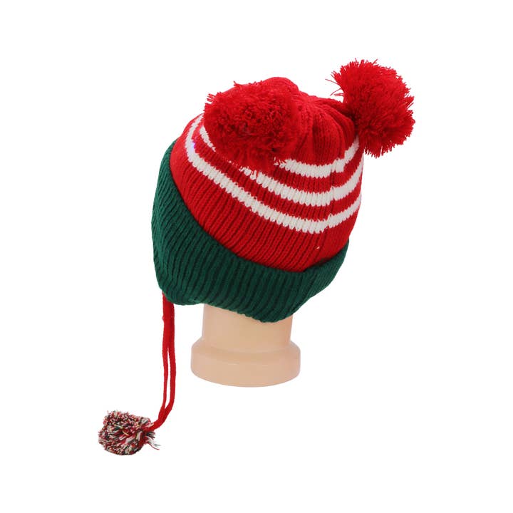 ASSORTED Kids Christmas Led Ear Cover Chin Strap Beanie for wholesale on Faire3