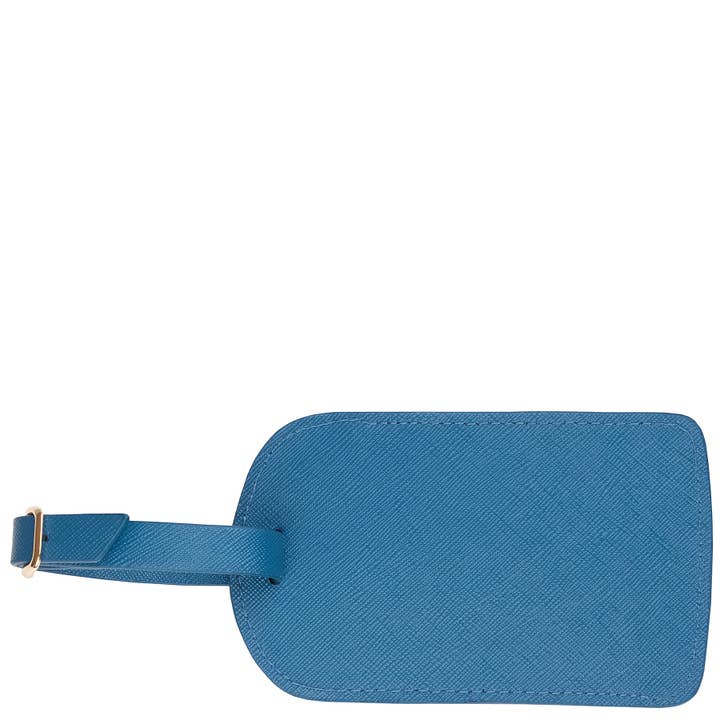 Boulevard - Wholesale Luggage Tag - "Amelia" Blue Leather Luggage Tag (Personalizable)
