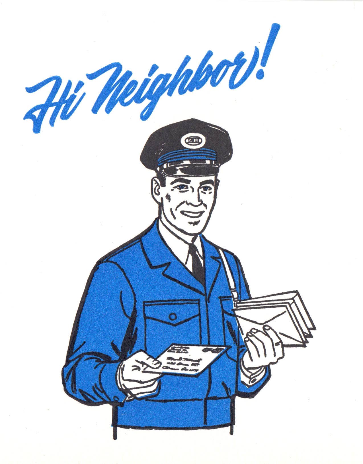 Lady Pilot Letterpress - Wholesale Everyday Greeting Card - Hi Neighbor Greeting Card1